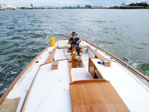 Cruising Yacht in Marina - Accommodation Noosa